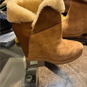 UGG Tan Suede Wedge Boots